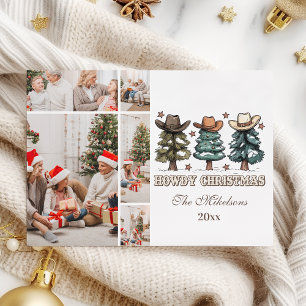 Western Howdy Christmas 5 photo Holiday Card