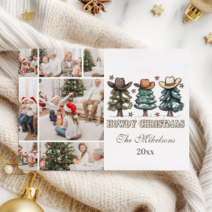 Western Howdy Christmas 7 photo Holiday Card