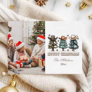 Western Howdy Christmas photo Holiday Card