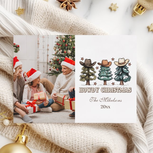 Western Howdy Christmas  photo Holiday Card (Creator Uploaded)