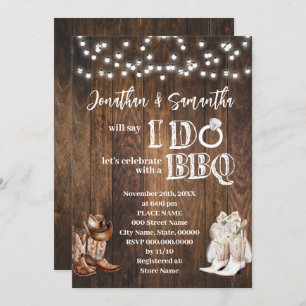 Western I do BBQ Country Couples Shower Invitation