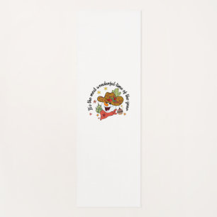 Western Its The Most Wonderful Time Cowboy Snowman Yoga Mat