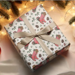 Western Ivory Xmas Cowboy Boots, Pinecones Berries Wrapping Paper<br><div class="desc">A festive western christmas wrapping paper for her featuring hand-drawn illustrations of cowgirl boots,  pine cones and winter holly berries against an ivory background.</div>