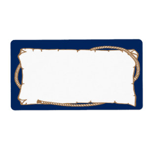 Western Label With Rope Party Name Tag