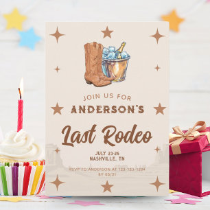 Western Last Rodeo Bachelorette Party Invitation