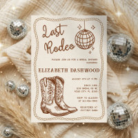 Western Last Rodeo Disco Cowgirl Bridal Shower