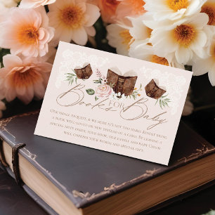 Western Leather Books Baby Shower Books for Baby Enclosure Card