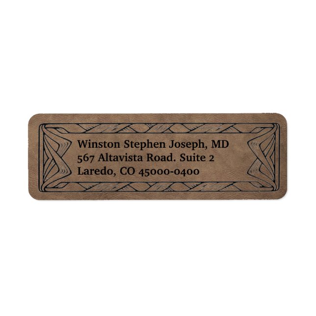 Western Leather Return Address Label (Front)