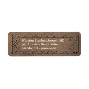 Western Leather White Return Address Label