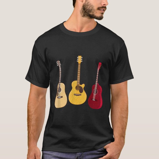 Western Legend Rock And Roll Music Guitar T-Shirt (Front)