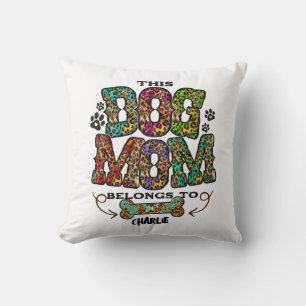 Western Leopard Patch Pattern Dog Mum Bone Pet Cushion