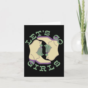 Western Let's Go Girls Mardi Gras Outfit Girls Wom Card