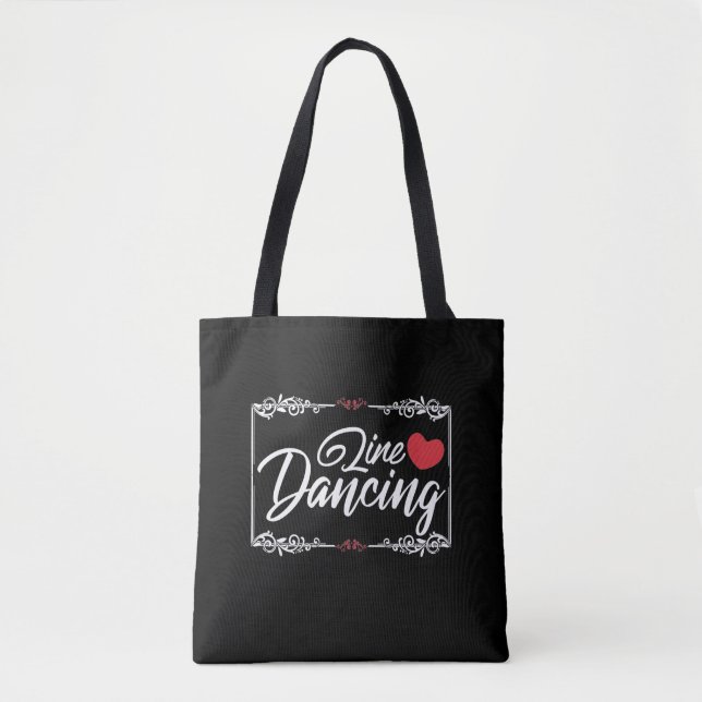Western Line Dancing Love Country Line Dancer Tote Bag (Front)