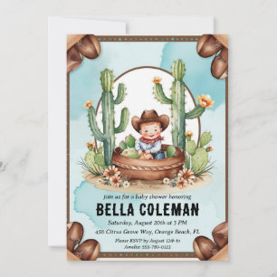 western little cowboy baby shower invitations