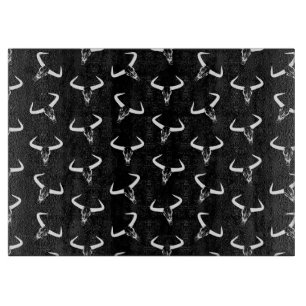 Western Longhorn Bull Horns Design Desert Skulls Cutting Board