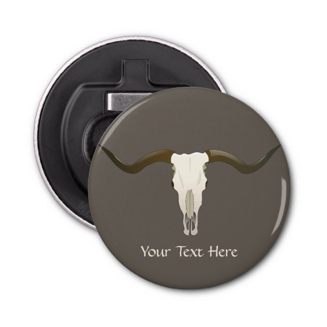 Western Longhorn Custom Bottle Opener (Front)