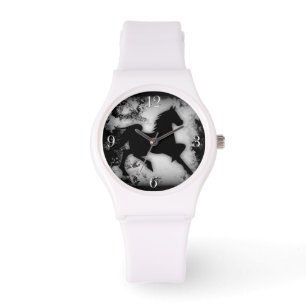 Western-look Prancing Horse Silhouette Watch