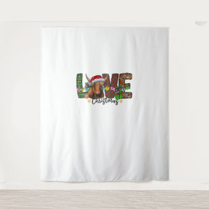 Western Love Christmas Scottish Cow Highland Cattl Tapestry