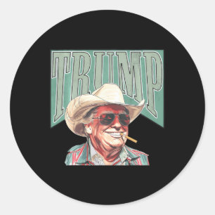 Western Make America Great Trump Daddy 1 Classic Round Sticker