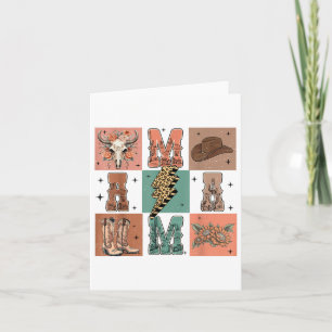 Western Mama Cowboy Cowgirl Mothers Day Mum Countr Card