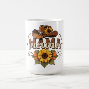 Western Mama Sunflower Cowgirl Design Coffee Mug