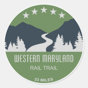 Western Maryland Rail Trail Classic Round Sticker