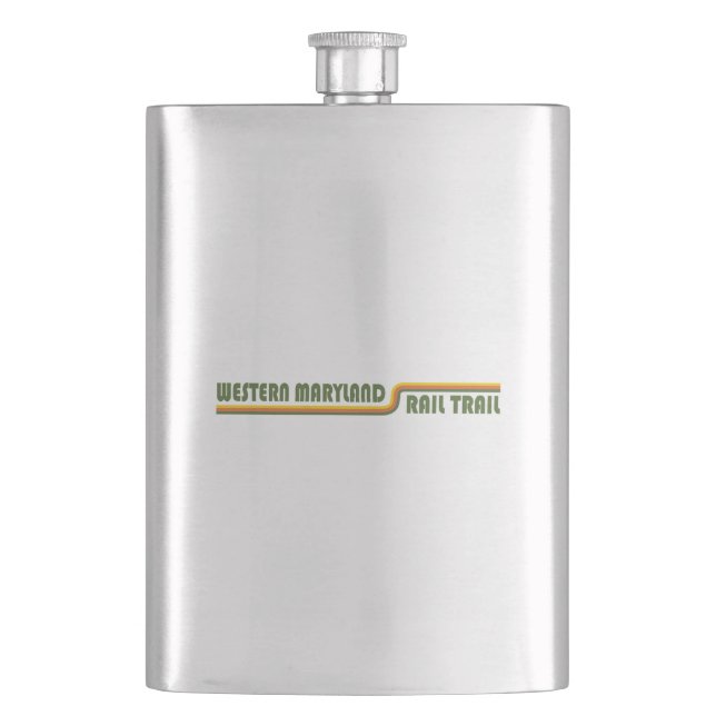 Western Maryland Rail Trail Hip Flask (Front)
