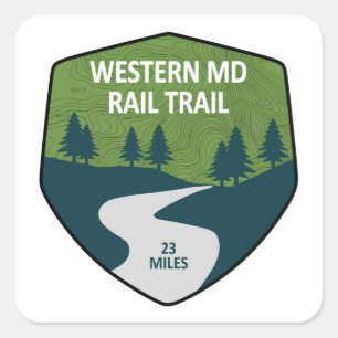 Western Maryland Rail Trail Square Sticker