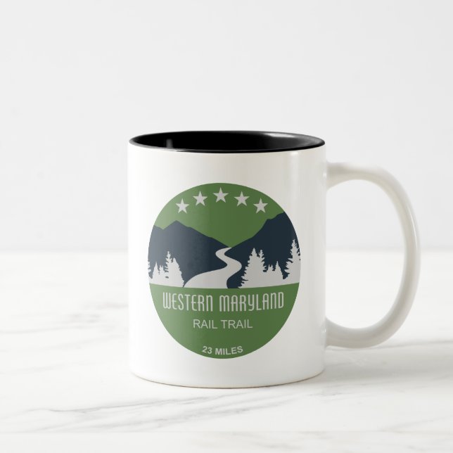 Western Maryland Rail Trail Two-Tone Coffee Mug (Right)