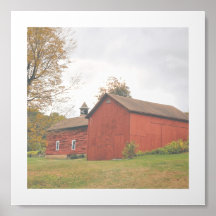 Western Mass Big Red Barn in Autumn