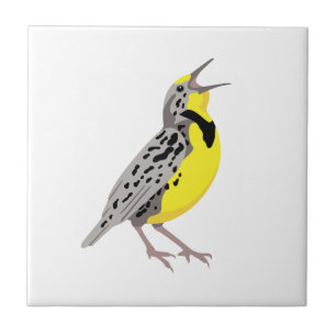 Western Meadowlark Ceramic Tile