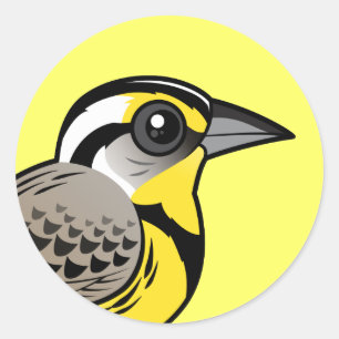 Western Meadowlark Classic Round Sticker