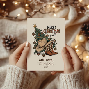 Western Merry Christmas Y’all Holiday Card