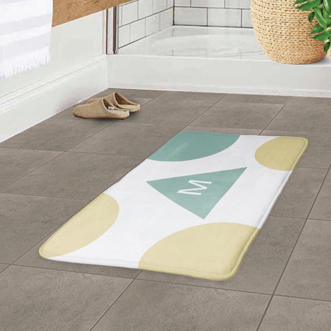 Western Modern Geometric Pastel Chic Bath Mat (Creator Uploaded)