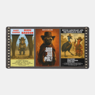 Western Movie Poster Parody Desk Mat