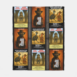 Western Movie Poster Parody Fleece Blanket