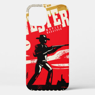 Western movies marathon retro poster design layout iPhone 12 case