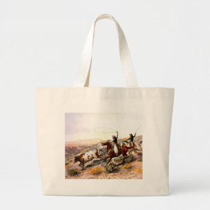 Western Nostalgia Large Tote Bag