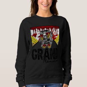 Western One Grandmomster Messy Bun Halloween Sweatshirt
