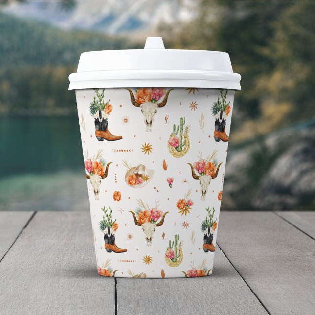 Western  paper cups (Western Theme Table Decor Paper Cups by Painted Paperie)