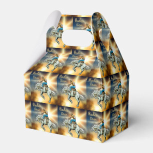 Western Party Favour Or Gift Box Rodeo Bronc Rider