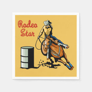 Western Party Rodeo Events Napkins