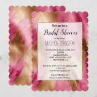Western Pink Glam Gold Cowgirl Cowhide