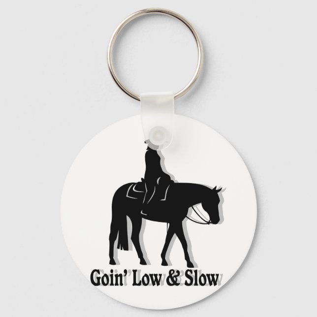 Western Pleasure Horse Low and Slow Key Ring (Front)