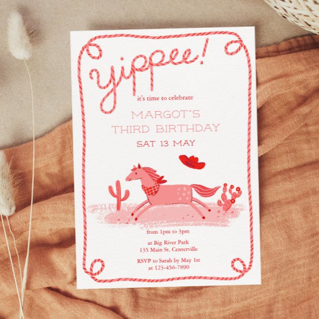 Western Pony Birthday Invitation (Creator Uploaded)