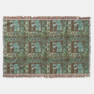 Western Praying Cowboy Print Throw Blanket