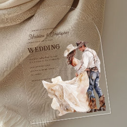 Western Ranch Wedding Arch Invitation