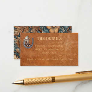 Western Ranch Wedding Details Card