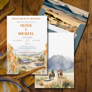 Western Ranch Wedding Invitation
