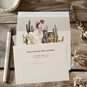 Western Ranch Wedding Invitation Envelope